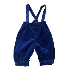 Vintage Childrens Hour Boys 3T Suspender Shorts Knickers Blue Velvet Holiday